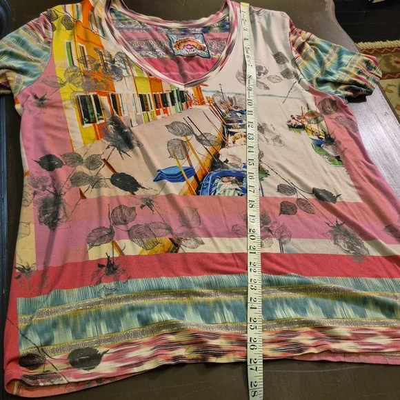 Johnny Was Womens Angelica Stripe 95% ,bamboo/5% Spandex.(#1691) Sz.L #J17121C - Picture 12 of 12